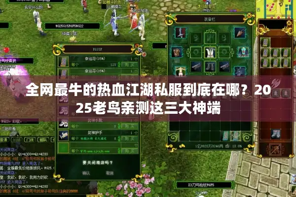 全网最牛的热血江湖私服到底在哪？2025老鸟亲测这三大神端