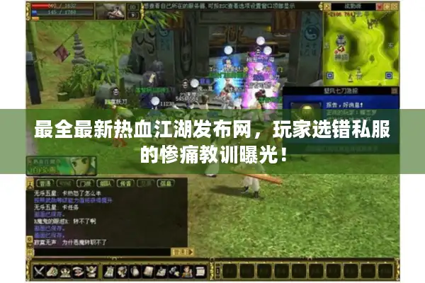 最全最新热血江湖发布网，玩家选错私服的惨痛教训曝光！