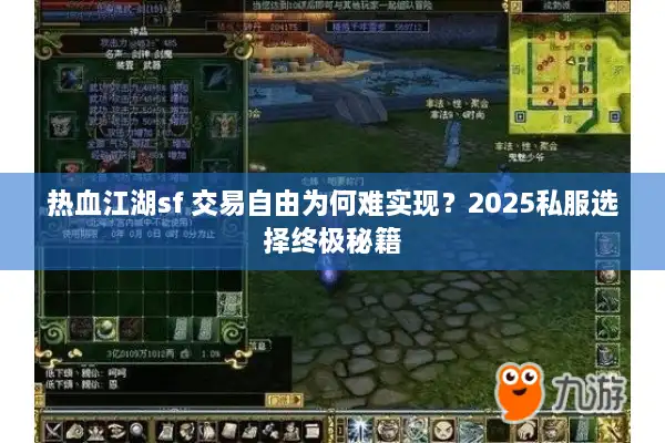 热血江湖sf 交易自由为何难实现？2025私服选择终极秘籍