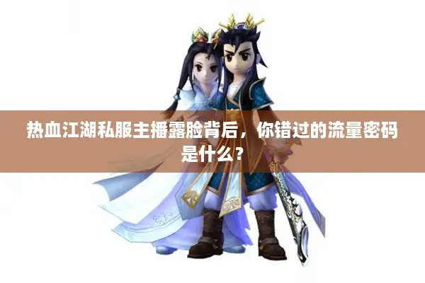 热血江湖私服主播露脸背后，你错过的流量密码是什么？