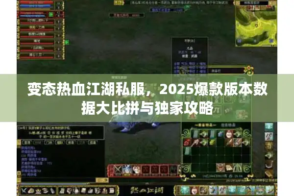 变态热血江湖私服,2025爆款版本数据大比拼与独家攻略 变态热血江湖私服,2025爆款版本数据大比拼与独家攻略