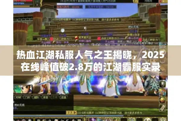 热血江湖私服人气之王揭晓，2025在线峰值破2.8万的江湖霸服实录