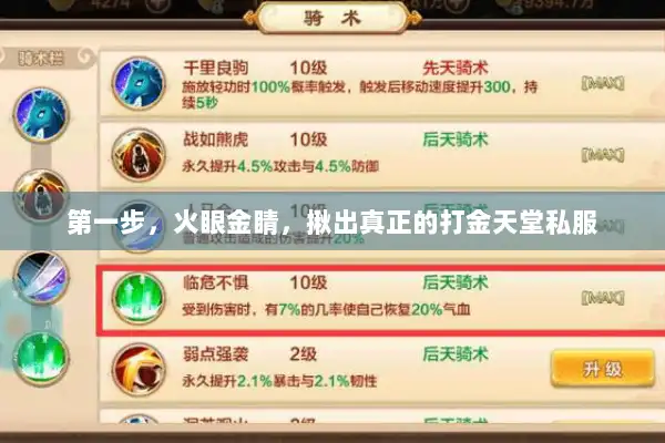 第一步，火眼金睛，揪出真正的打金天堂私服