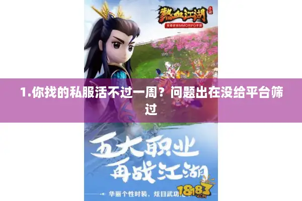 1.你找的私服活不过一周？问题出在没给平台筛过