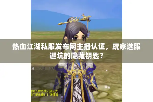 热血江湖私服发布网主播认证，玩家选服避坑的隐藏钥匙？