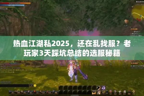 热血江湖私2025，还在乱找服？老玩家3天踩坑总结的选服秘籍