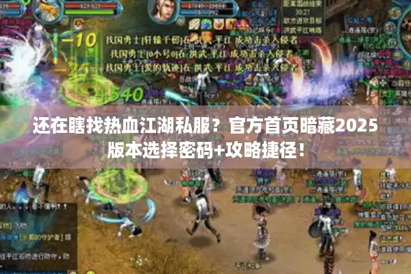 还在瞎找热血江湖私服？官方首页暗藏2025版本选择密码+攻略捷径！