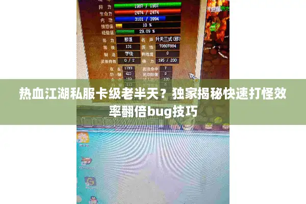 热血江湖私服卡级老半天?独家揭秘快速打怪效率翻倍bug技巧 热血江湖私服卡级老半天?独家揭秘快速打怪效率翻倍bug技巧