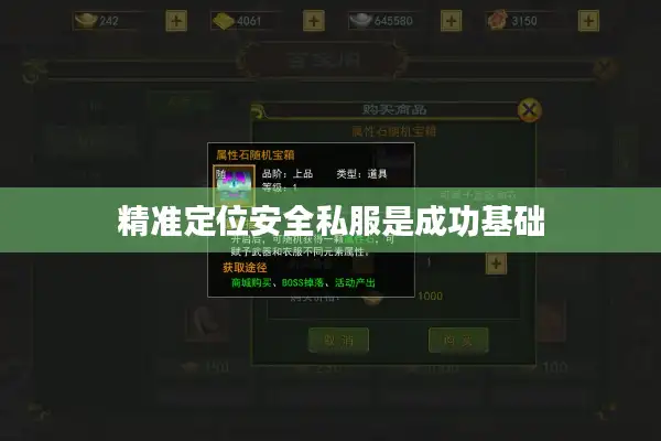 精准定位安全私服是成功基础