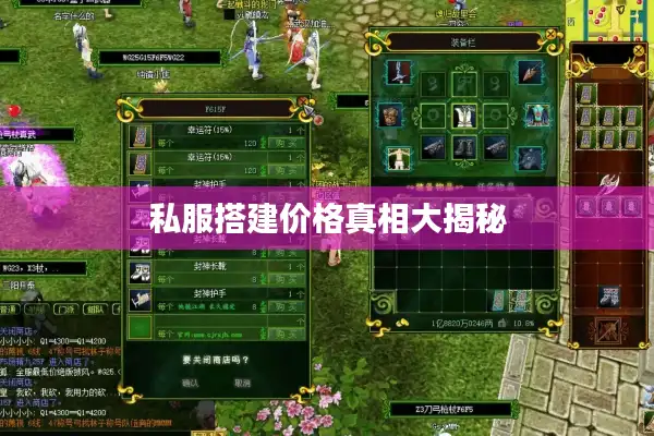 私服搭建价格真相大揭秘 私服搭建价格真相大揭秘