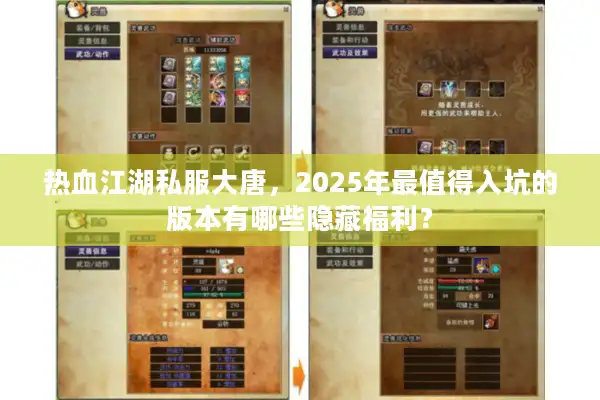 热血江湖私服大唐，2025年最值得入坑的版本有哪些隐藏福利？